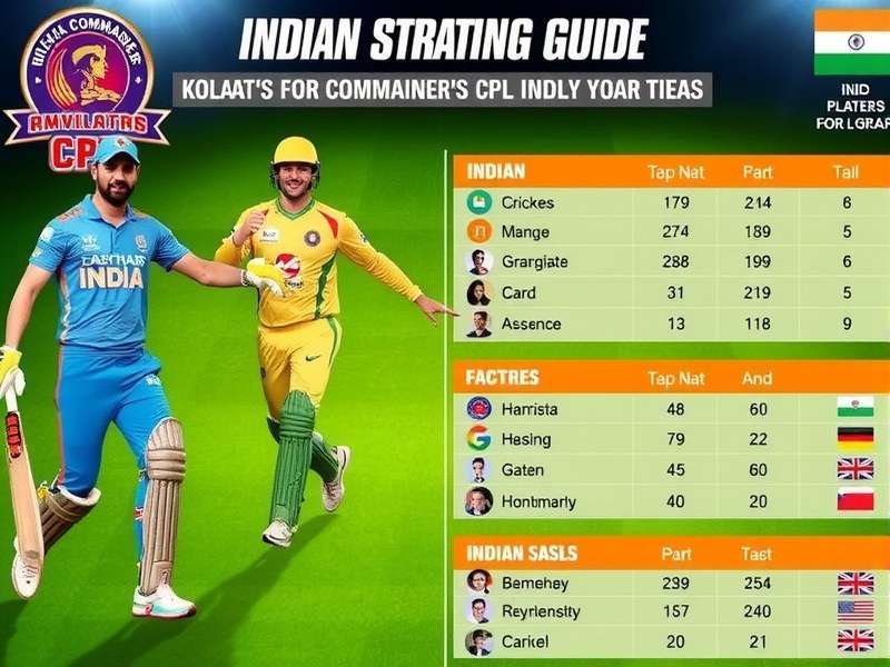 Kolkata Commanders CPL Indian player statistics